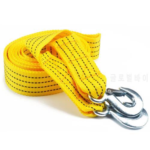4M Heavy Duty 5 Ton Car Tow Cable Towing Pull Rope Strap Hooks Van Road Recovery Car Towing Ropes Off Road Accessories