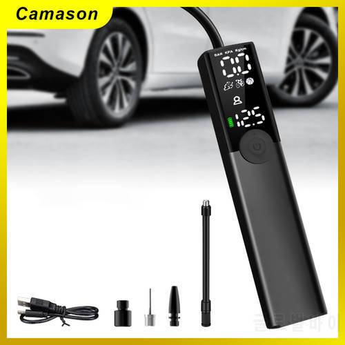 Camason Digital Tire Inflator Portable Car Air Compressor Pump Electric Smart LED Auto For Motorcycles Bicycles Balls New