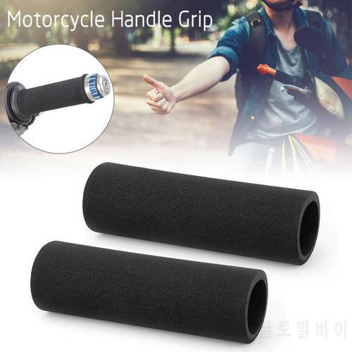 2pcs Black Motorcycle Grip Cover Slip-on Foam Anti Vibration Comfort Soft Handlebar Grip Cover For BMW Motorcycle Accessories