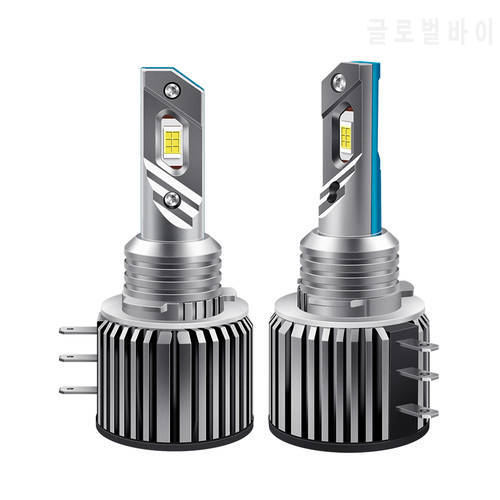2pcs Dual Modes 80W 20000LM 3570LED Headlight Bulbs High Brightness Waterproof H15 6000K Auto Spotlight Lamp Car Accessories