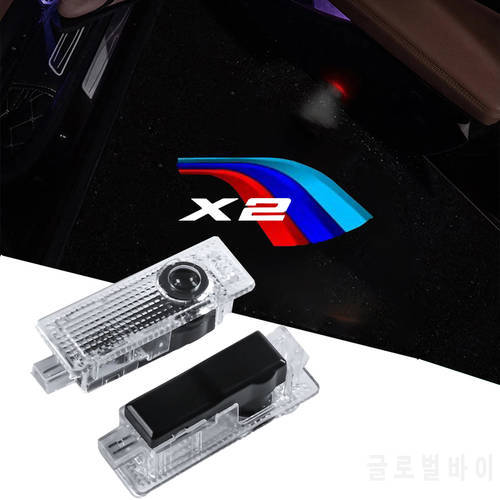 2X Led Bmw Accessories Car Door Light Logo Laser Projector Welcome Lamp Welcome Light Ghost For BMW X2 F39 Car Accessories