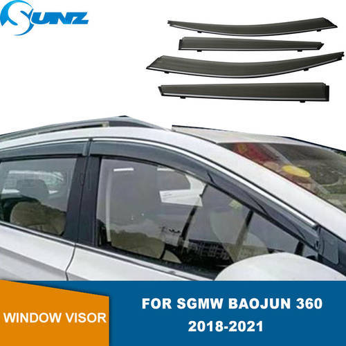 Side Window Deflector For SGMW BaoJun 360 2018 2019 2020 2021 Sun Visor Window Rain Eyebrow Decoration Car Windshield SUNZ