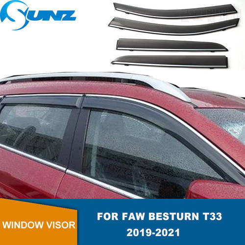 Side Window Deflectors For Faw Besturn T33 2019 2020 2021 Car Styling Window Visor Car Rain Shield Deflectors Awning Trim Cover