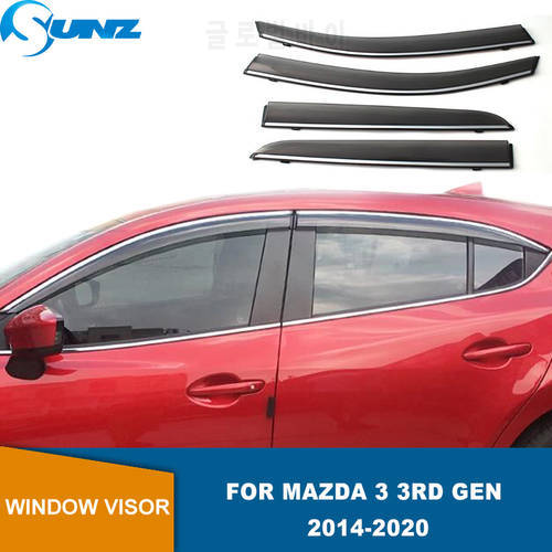 Side Wind Deflectors Visor For Car Windshield On The Windows Accessories For Mazda 3 3rd Gen 2014 2015 2016 2017 2018 2019