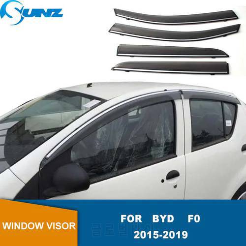 Side Window Visor For BYD F0 2015 2016 2017 2018 2019 Plastic Vent Shades Sun Rain Deflector Guard 4PCS/SET Car Stylings SUNZ
