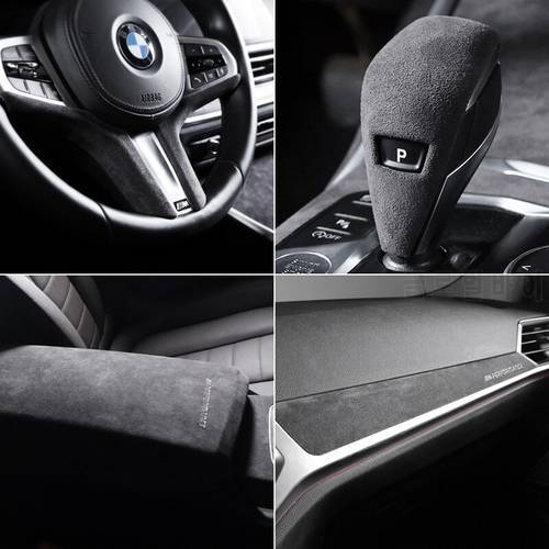 TPIC Alcantara For BMW G20 3 Series Interior Trim Steering Wheel Frame Car Center Console Cover Panel Cover Sticker Accessories