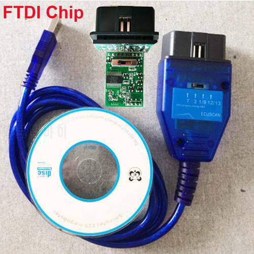 Diagnostic Interface for VAGKKL+FIATECUSCAN Car Ecu Scan Tool with 4 Way Switch Vag Usb Test Cable for KKL 409 with FT232RL Chip