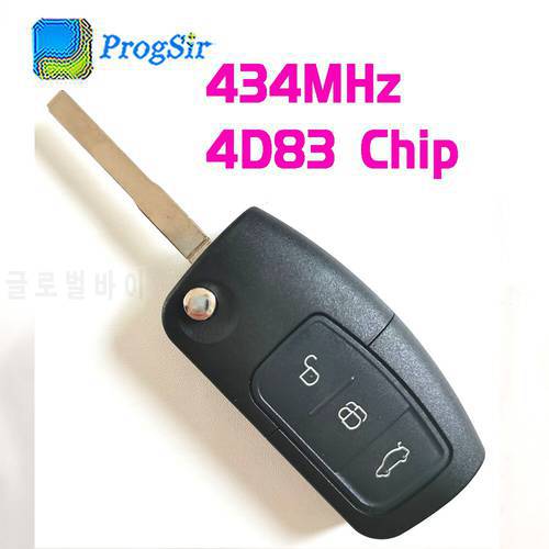 315Mhz 434 MHz 3 Button Key Remote Control With 4D 63 80bit Chip 4D 83 Chip for Ford