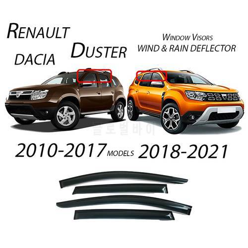 Renault Duster Dacia Duster Window Visors Wind Rain Deflector Car Door Guard Vent Glass Protector Stylish Appearance Auto Cars