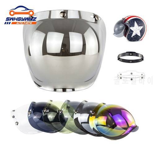 Open Face Helmet Visor Motorcycle Helmet Bubble Visor Casco Moto Visor Lens Capacete Bubble Shield Motorcycle Helmets Accessorie