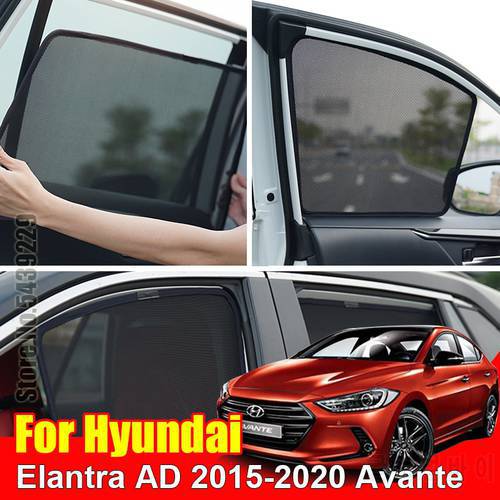 For Hyundai Elantra AD 2015-2020 Avante Car Window SunShade UV Protection Auto Curtain Sun Shade Visor Net Mesh