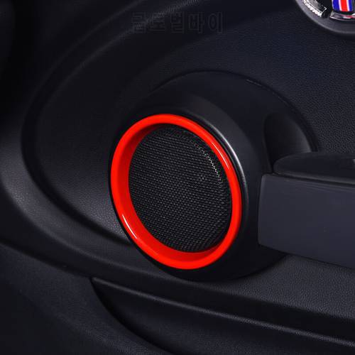 2 pcs Car speaker Protection Cover Sticker Interior Trim decoration For MINI Cooper S F55 F56 F57 car styling accessories