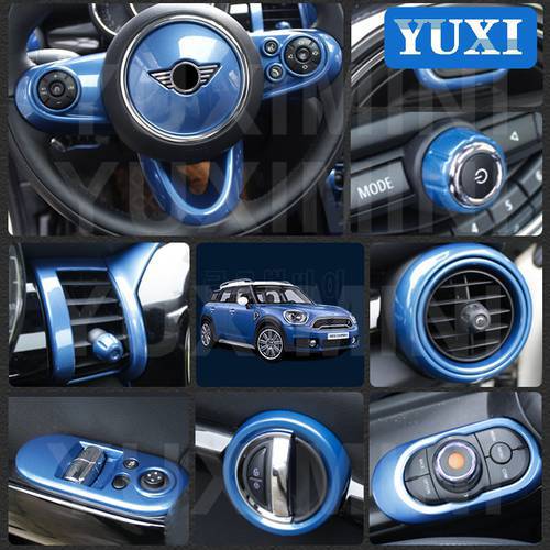 Blue ABS Plastic Car Interior Modification Styling Accessories Decorative Stickers For BMW MINI ONE Cooper S F54 F55 F56 F57 F60