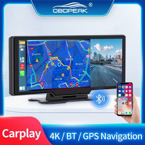 K2 DashCam 4K AUX Car DVR 2160P Carplay Android Auto Rearview Mirror 5G WIFI GPS Navigation 10.26