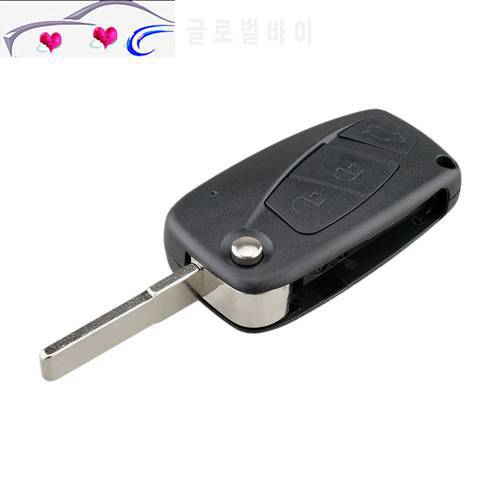 2022New 3Button 3 BTND and key Replacement 3 Button Car Remote Flip Key Shell Case Fob Cover For Fiat 500 Panda Stilo Ducato Pun