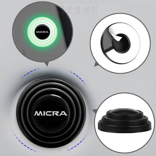 Luminous Car Door Shock Stickers Absorber Auto Soundproof Buffer Pier For Nissan Micra 2015-2021 Car Styling