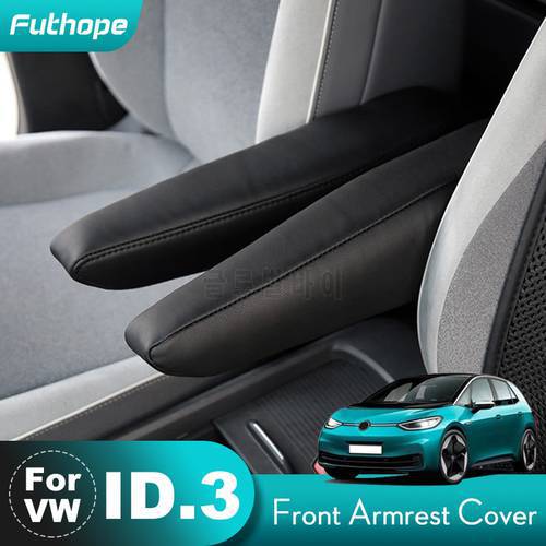 Futhope Car Armrest For Volkswagen ID.3 Armrest Protective Cover VW Interior Leather Interior Modification Dust-proof Cushion
