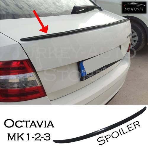 For Skoda Octavia MK3 Spoiler Universal Aerofolio Tail Gate Car Accessories Tuning Auto Exterior Details Body Kit VRS TSI FSI TD