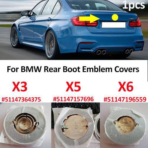 1Pcs Car Rear Trunk Emblem Auto Tail Boot Badge for X3 51147364375 X5 514715696 X6 51147196559 Blue White/black White