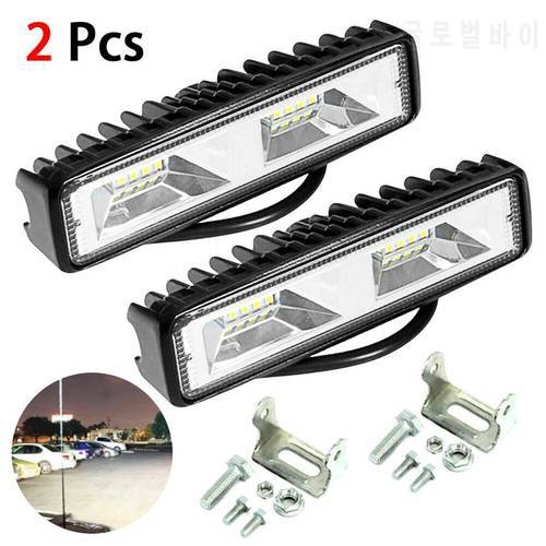 2Pcs LED Headlights 12V For Auto Motorcycle Truck Boat Tractor Trailer Offroad Working Light 18W LED Work Light Spotlight