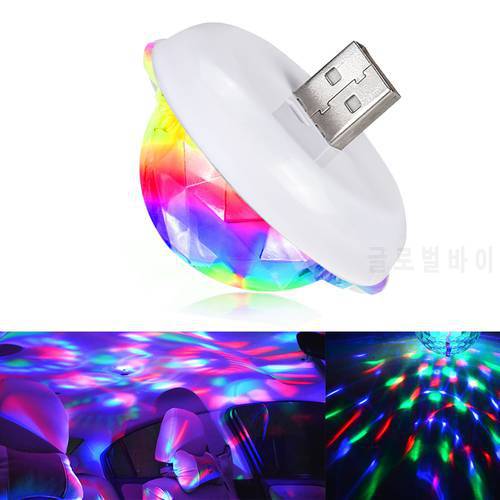1pcs Car Led Auto USB Ambient Light DJ RGB Mini Colorful Music Sound Light USB-C Interface Apple Interface Holiday Party Karaoke