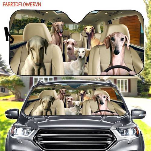 Caravan Hound Car Sunshade, Caravan Hound Car Decoration, Dog Windshield, Dog Lovers Gift, Dog Car Sunshade, Gift For Mom, Gift