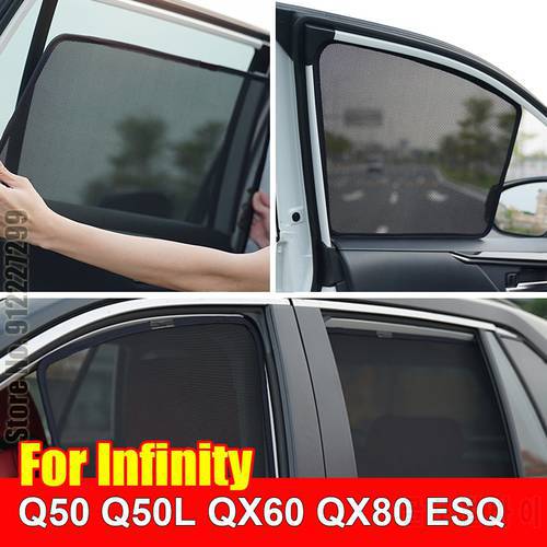 For Infinity Q50 Q50L QX60 QX80 ESQ Car Window SunShade UV Protection Auto Curtain Sun Shade Visor Net Mesh