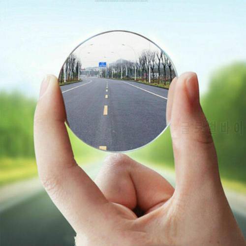 Car Rearview Mirror Small Round Mirror Wide-angle Reversing 360 Reflector Mirror Auxiliary Degree Frameless Rearview Mirror D3F5