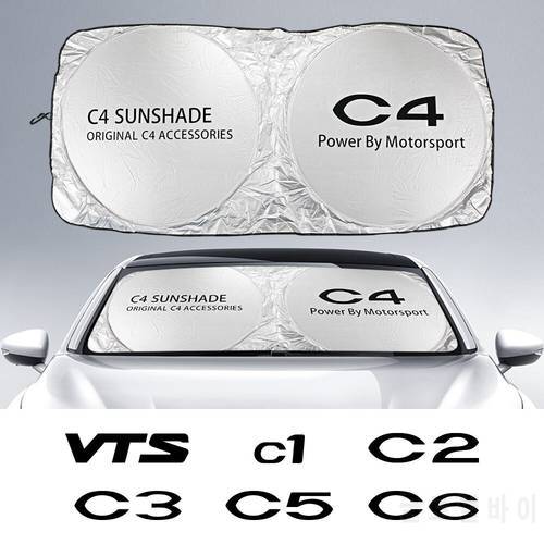 Car Windshield Sun Shade Cover For Citroen C4 C3 C5 C6 C1 VTS C-ELYSEE ​JUMPY NEMO Anti UV Sun Visor Protector Auto Accessories