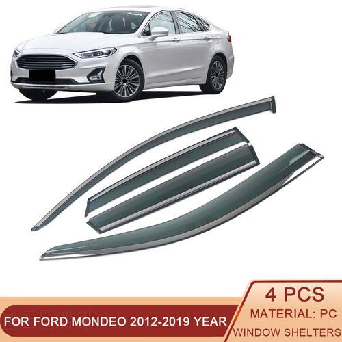 For FORD Mondeo 2012-2019 Car Window Sun Rain Shade Visor Shield Shelter Protector Cover Trim Frame Sticker Exterior Accessories