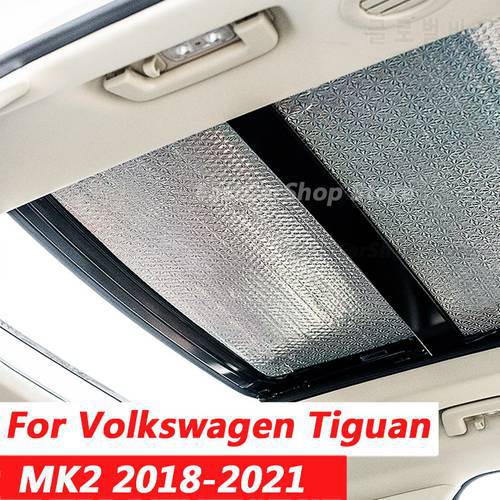 For Volkswagen VW Tiguan MK2 2021 2020 Front Rear Window Sunshade Sunroof Sun Visor Shield Protector Aluminum Foil 2019 2018