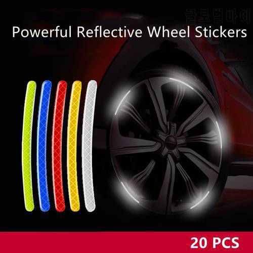 Car Reflective Color Laser Luminous Wheel Stickers Anti-collision Stickers Personalized Creative Motorcycle Electric Car Sticker