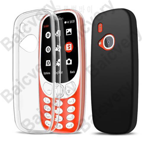 Super Thin Case Soft Silicone TPU Case for Nokia 3310 2017 TA-1030 N3310 New Back Cover Case 2.4 inch Screen Protector