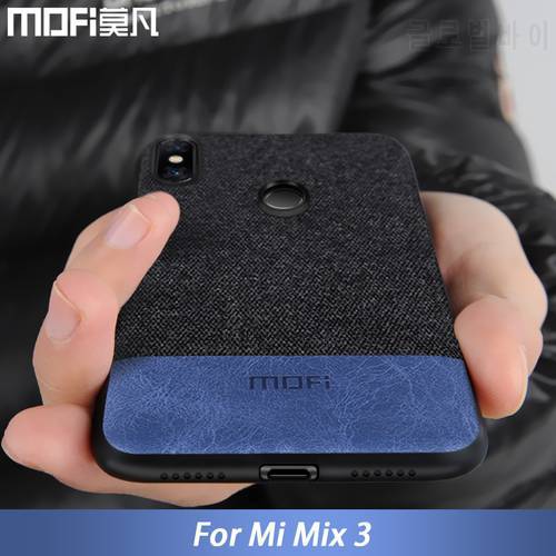 For Xiaomi Mi Mix 3 Case Cover Mofi Original Back Cover Silicone Mix3 Cover Coque Protective Fabric Shockproof Mi Mix 3 5G Case