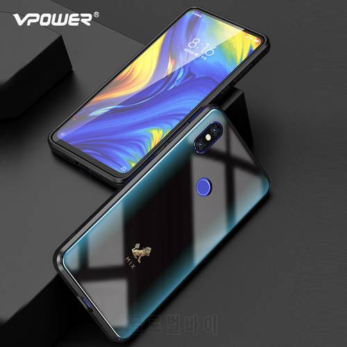 For Xiaomi Mi Mix 3 case cartoon pattern tempered glass VPOWER Explosion-proof cover For Xiaomi mix 3 SE shockproof Glass case