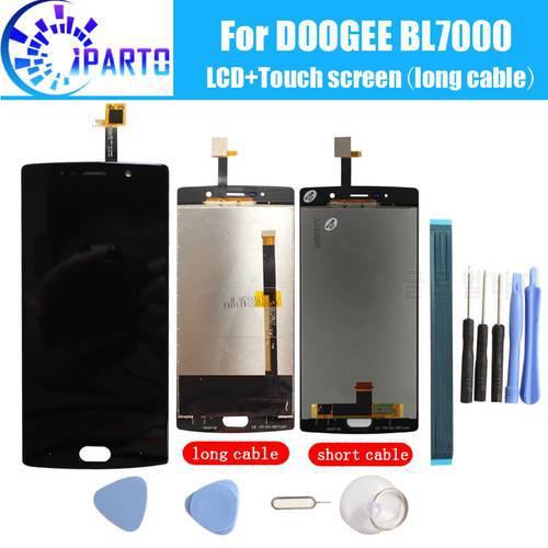 Doogee BL7000 LCD Display+Touch Screen 100% Original LCD Digitizer Glass Panel Replacement For Doogee BL7000 +tool+adhesive.
