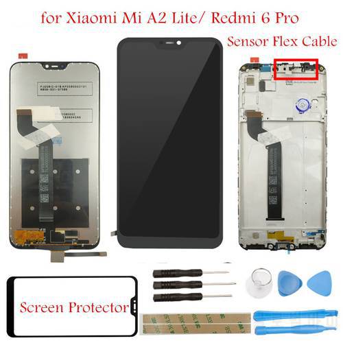 LCD Display for Xiaomi Mi A2 Lite/ Redmi 6 Pro LCD Display Screen Touch + Frame Assembly LCD Touch Screen Repair Parts