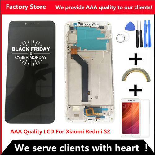 5.99 Inch AAA Quality LCD With Frame For Xiaomi Redmi S2 LCD Display Screen Replacement For Redmi S2 LCD Digiziter Assembly
