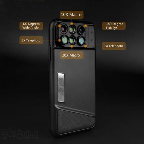 New Multi-function Mobile Phone Lens Cover for Iphone X External Lens Wide-angle Fisheye Macro Telephoto Special Effects Lens