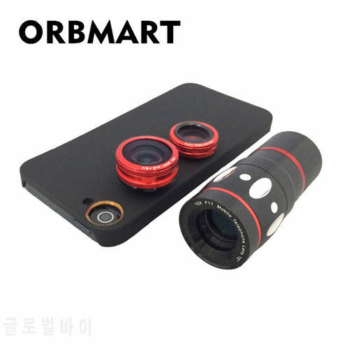 ORBMART 4 in 1 Fish Eye Wide Angle Macro 10x Zoom Telescope Camera Lens With Back Cover For Samsung Galaxy Note 3 N9000 N9005
