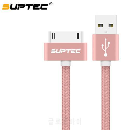 SUPTEC 2.4A Fast Charging USB Cable for iPhone 4 s 4s 3GS iPad 2 3 iPod Nano touch 30 Pin Charge adapter Charger Data Cable 2
