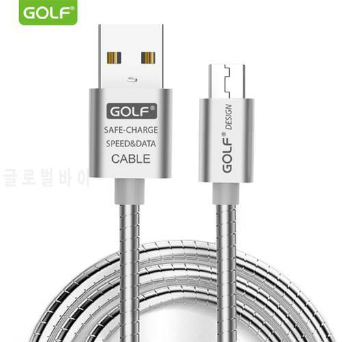 GOLF Metal Micro USB Charging Cable for Xiaomi 3 4 Redmi 9A 10A Note 4X 5A Samsung S6 S7 Edge LG G3 G4 V10 Android Charger Cable