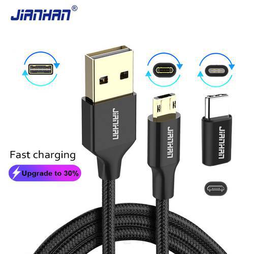 2 in 1 Reversible Micro USB Cable Type C Fast Charging Data Charger Cable Double Sides for Xiaomi Samsung Galaxy S6 S7 Note