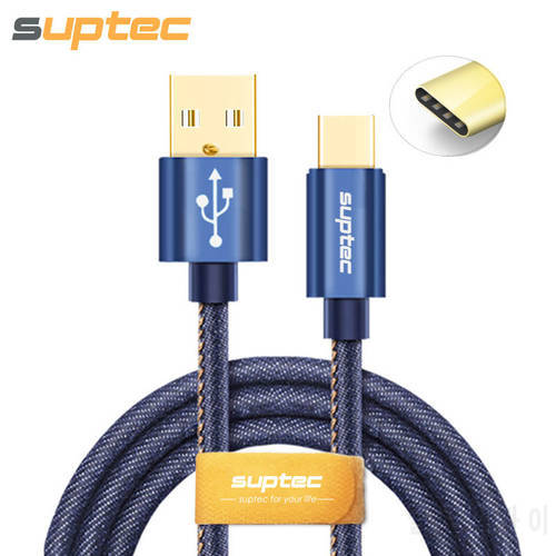 SUPTEC Denim Braided USB Type C Cable Charger Cord for Samsung Galaxy S9 S8 Note 8 Plus r Xiaomi Oneplus 6 USB Type-C Cable