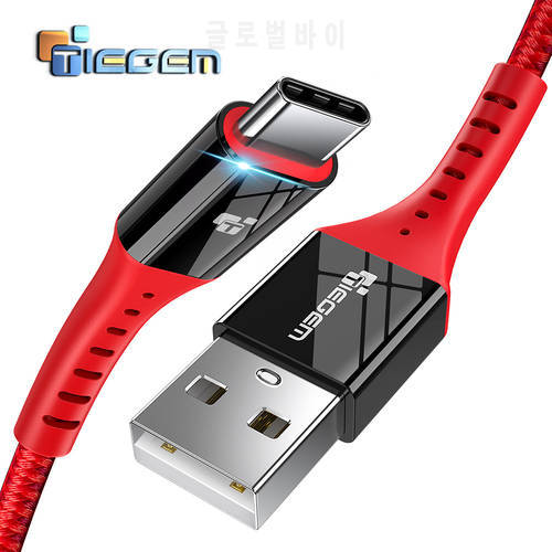 TIEGEM USB Type C Cable Quick Charge 4.0 QC 3.0 Fast Charging For Xiaomi Samsung Huawei USBC Data Wire Cord Phone Charger Cables