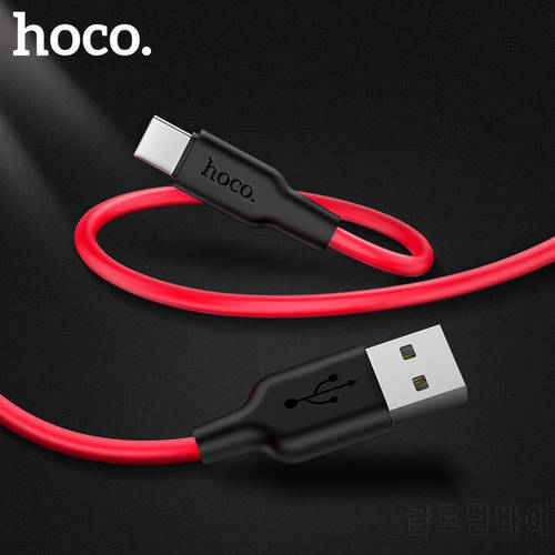 HOCO Silicone USB Type C Cable 2A USB C Cable Fast Charging Data Cable Type-C USB Charger Cable For Galaxy S8 Plus Xiaomi 6 Mi5