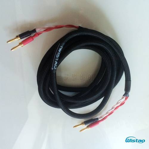 IWISTAO HIFI Speaker Cable for Music Surround Center Speaker With Japan origin Canare Cable American Budweiser Banana Plug DIY