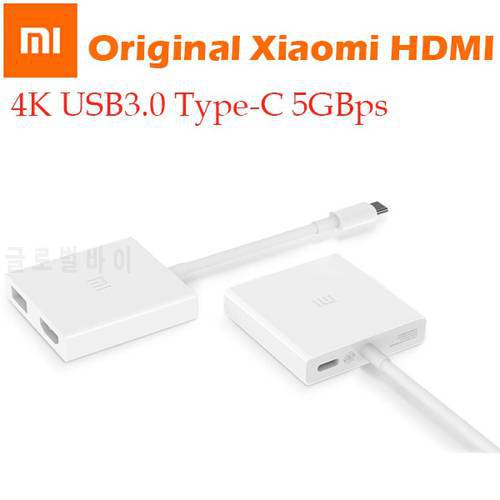 Original xiaomi USB Type C to HDMI Adapter Cable 4K 3D 5Gbps USB 3.0 Type-C mi notebook air 12.5 13.3 