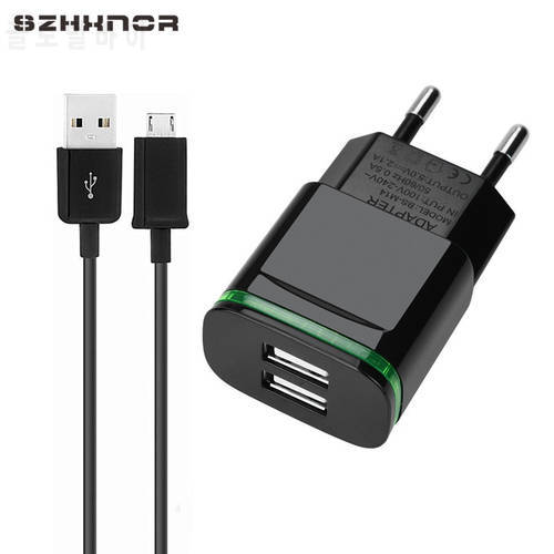 Travel Wall 5V 2A charge adapter & Micro USB Data USB for samsung Galaxy s2 s3 s6 s7 edge note 4 5 A3 a5 2016 J3 j5 j7 ZENFONE