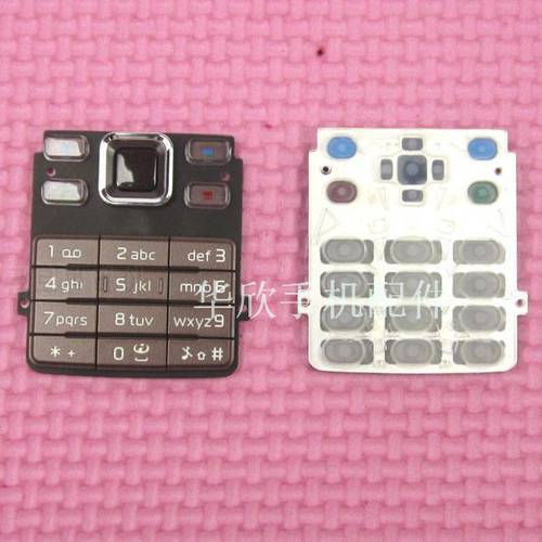 Brown New Keypads For Nokia 6300 housing Main Function Keyboards Buttons Cover Case Free shipping